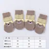 Nuevos calcetines para mascotas: lindos diseños de dibujos animados para perros y gatos, con propiedades antiarañazos y antideslizantes, cómodos y suaves, artículos para mascotas tejidos