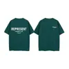 Algodão puro de peso pesado REPRESENT Owners Club manga curta masculino estilo americano high street modelagem oversize