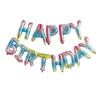 Paquete de globos de feliz cumpleaños Colgando letras de feliz cumpleaños Guardería Diseño de fiesta de cumpleaños para bebé