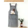 Delantal de Lona Nuevo de Verano para Mujer Transpirable Cocina Cocinar Hogar Delgado Moda Adulto Estilo Japonés Resistente al Aceite Trabajo