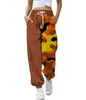 Calça Harem Feminina Estampada Digitalmente em 3D com Duas Cores, Casual Esportiva, com Cordão e Elástico no Tornozelo, Roupas Femininas Outono 2021 Nova