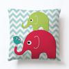 Funda de almohada de lino con animal de dibujos animados lindo elefante suministro de fabricantes de plataforma transfronteriza funda de cojín para coche sofá
