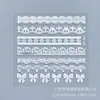 Pegatinas de uñas de alivio transfronterizas Pegatinas de uñas japonesas Pegatinas de uñas explosivas Pegatinas de uñas de encaje blanco y negro Venta al por mayor