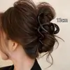 Pinza para el pelo de verano estilo ins con bloques de color para mujer, pasador lindo de lunares japoneses para niña, pinza de tiburón grande para recogidos.