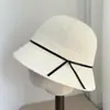 Chapéu Coreano, Cor Sólida, Emagrecimento Facial, Chapéu de Tricô com Laço para Mulheres, Moda de Verão Novo Estilo, Proteção Solar, Chapéu de Pescador Versátil