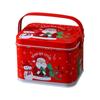 Caixa de Armazenamento de Doces de Natal, Lata Portátil para Biscoitos, Lanches, Chá, Caixa de Armazenamento Portátil para Sobremesas de Piquenique