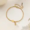 Set de Joyería Que No Se Desvanece, Nuevo Brazalete de Acero de Titanio para Mujer, Joyería de Mano de Moda Versátil Estilo Ins, Joyería para Mujer, Sentido de Alta Gama