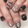 24 piezas de Halloween vistiendo armadura terminadas nuevo dulce genial divertido viento murciélago calavera patrón transfronterizo