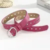 Cinto Feminino Y2K Fivela Simples de Coração Colorido Cinturão Fashion Decoração Estudante Feminino Ins Casual Versátil Cinto para Calça