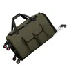 Mochila de Viaje Nueva de Doble Hombro de Gran Capacidad, Bolsa con Ruedas Desmontable, Bolsa de Equipaje Plegable, Bolsa de Almacenamiento de Ropa, Viaje Transfronterizo