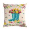 Decoración Navideña Transfronteriza Serie de Flores Funda de Almohada de Lino Funda de Cojín Aliexpress Amazon Eabyi824