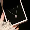 Collar Nuevo Estilo Rosa Lágrima para Mujer, Moderno y Versátil, Colgante de Gota de Agua Rosa de Alta Gama, Cadena para Clavícula, Regalo de Cumpleaños para Novia