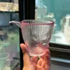 Juego de Té Qixian Chinoiserie Vidrio Esmerilado Blanco Juego Hogar Té Kung Fu Taza Pequeña Tapa de Vidrio Tazón Lujo Accesible Alta Gama