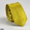 Corbata de color liso para hombre casual 5 cm estilo coreano seda artificial estrecha para lugar de trabajo boda negocios administrativa venta al por mayor