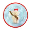Decoración de pastel de gorro de Navidad Oso conjunto de Navidad Oso siamés Gorro de lana bufanda Decoración de pastel de Navidad
