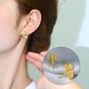 Pendientes de aguja de plata S925 estilo coreano para mujer, recién llegados, modernos, geométricos irregulares, sencillos y a la moda, con hojas de ginkgo.
