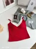 410 # Nuevo color popular de bloques de color, camisola de deseo puro de imitación de dos piezas con copas en el pecho, adecuada tanto para usar por fuera como por dentro, top estilo coreano de chica popular