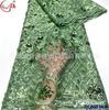Vestido de renda com bordado de lantejoulas em toda a posição com padrão de planta vintage roupa de presente bordado em rede atacado