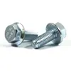 Perno Hexagonal con Brida Din6921 Grado 8.8 Zinc Azul y Blanco M4M5M6M8M10M12M14M16 Cabeza Plana con Dientes