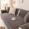 Almofada de sofá macia, antiderrapante e resistente a arranhões de gato, oferecendo calor e uma estética luxuosa, moderna e minimalista para o outono e inverno