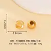 Plata 925 con Cuentas Redondas de Ojo de Gato Cepillado, Cuentas de Transferencia Fina con Purpurina Chapadas en Oro de Plata Pura, Cuentas Sueltas, Materiales de Accesorios para Manualidades DIY