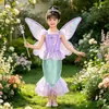 Disfraz de Sirena Nueva Princesa con Alas para Baile de Niñas y Niños de Jardín de Infancia para Cumpleaños y Actuación
