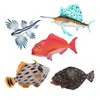 Set de 5 Piezas de Figuras Realistas de Peces Marinos  Modelos de PVC de Lenguado Pez Vela Pargo Rojo y Más  Juguetes Educativos y Decoraciones Marinas para Niños
