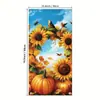 Cubierta de Puerta Otoño 2026 Transfronteriza Cosecha de Otoño Calabaza Girasol Atmósfera Festiva Fondo Decorativo Pancarta Exterior