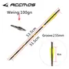 Flecha de Ballesta Mixta de Carbono Camuflaje 16-22 pulgadas Mixta de Carbono para Tiro con Arco, Diámetro 8.8mm, Diámetro Exterior 4 pulgadas Plumas de Goma