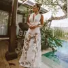2025 Nuevo Vestido de Verano Transfronterizo Europeo y Americano Amazon Sexy Encaje Calado Vestido de Playa Falda Larga para Mujer