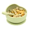 Vajilla de Silicona para Bebés de Grado Alimenticio Mesa de Alimentación Infantil Plato de Cena para Bebé con Ventosa Plato Anticaída