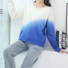 Suéter Base Pulóver Tie-Dye Degradado para Mujer Diseño Otoño e Invierno 2024 Estilo Holgado Perezoso Suéter Suave de Punto