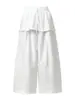 Pantalones Blancos de Pierna Ancha para Mujer, Estilo Delgado de Verano, Pantalones tipo Globo de Cintura Alta, Pantalones Acortados de Moda para Mujeres Bajitas Este Año