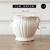 Vaso de cerâmica ornamentos sala de estar ornamentos de flores estilo europeu retro branco sagrado binaural estilo americano luz luxo alto