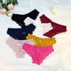 Ropa interior para mujer Sin costuras de tiro bajo Malla transpirable hueca Bragas para mujer Amigable con la piel Sexy Ropa interior de encaje para mujer