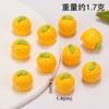 Simulação comer e brincar fruta laranja diy gelo através de saco surpresa de frutas material de bola feito à mão acessórios de resina cola de creme