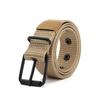 Novo cinto de nylon imitação masculino casual combina com tudo cinto de fivela de pino cinto de tecido listrado com furo de ar completo cinto para calças atacado