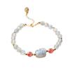 Pulseira de Pedra da Lua Cristal de Morango 6mm DIY joias de cristal femininas presente de aniversário para namoradas joias simples