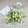 Buquê Artificial de Plantas Verdes de Luxo Nórdico Leve, Capim-da-sorte Grande, Decoração Externa para Casa, Joias Artificiais, Arte Floral Atacado