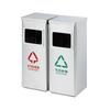 Clasificación al por mayor Basura Acero Inoxidable Reciclable Contenedores de Basura Shanghai Clasificación Seca y Húmeda Saneamiento Cubo Doble Caja de Peladuras