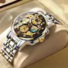 Casaro Popular Transfronterizo Reloj para Hombre Venta al por Mayor Luminoso Impermeable Banda de Acero Hueco Reloj de Cuarzo Moda Reloj para Hombre