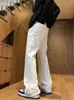 Marca de Moda Americana de Alta Gama Transfronteriza Primavera y Otoño Diseño con Estilo High Street Cremallera Sueltos Rectos Casuales Jeans
