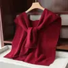 Chal de Lana Pura 100% Lana Cálido y Agradable para la Piel Estilo Elegante Versátil Estilo de Oficina de Gama Alta para Otoño e Invierno