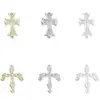 Arte de Uñas Nuevo Transfronterizo Cruz Metal Cruz Metal Joyería de Uñas Aleación Tridimensional Uña Portátil Decoración de Uñas Accesorios Al Por Mayor