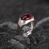 Yilu prata esterlina S925 prata esterlina sangue âmbar moda simples elegante ovo macarrão anel versátil retro geométrico prata anel aberto