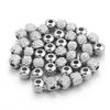 Cuentas de piña de acero inoxidable galvanizadas, cuentas verticales de malla de sarga, cuentas espaciadoras DIY al por mayor, accesorios de joyería de cuentas hechos a mano