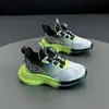 Nuevos Zapatos Deportivos Infantiles con Base Degradada Malla Transpirable Sin Cordones Hebilla Giratoria Zapatos para Niños Suela Suave Ligeros Zapatos para Correr