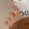 Anillo de amor para mujer, ligero, de lujo, con diseño de nicho, con el mismo estilo de libro de equitación rojo, con forma de corazón, bonito anillo de oso tridimensional de dibujos animados.