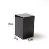 . Expositor de columna cuadrada de acrílico negro para joyas y cosméticos, base de mostrador