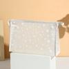 Bolsa de Maquiagem Transparente com Bolinhas Transfronteiriça para Mulheres, Bolsa Simples e Portátil de Grande Capacidade, Bolsa de Higiene Pessoal para Armazenamento de Produtos de Skincare em Viagem